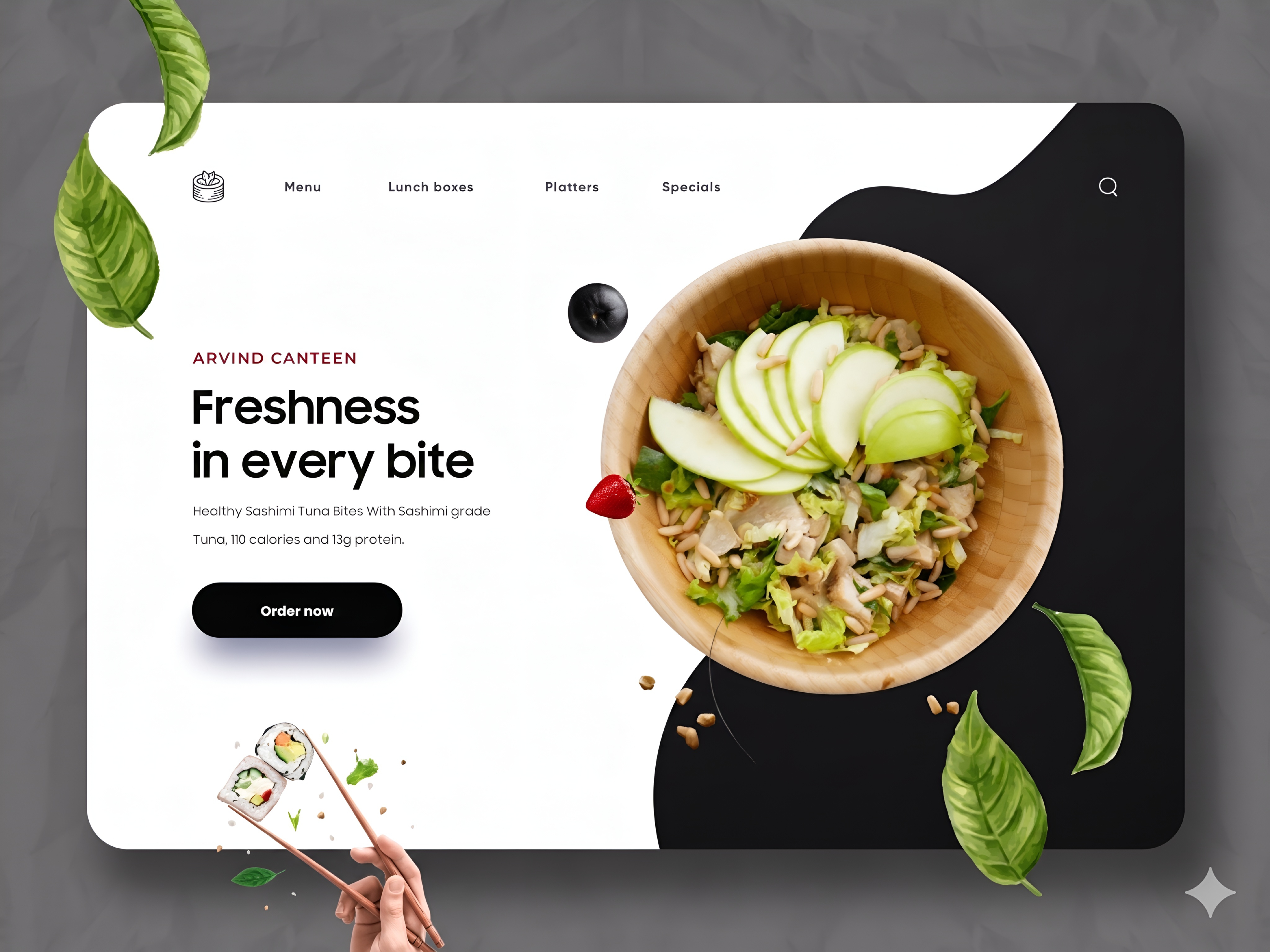 Arvind Canteen project mockup